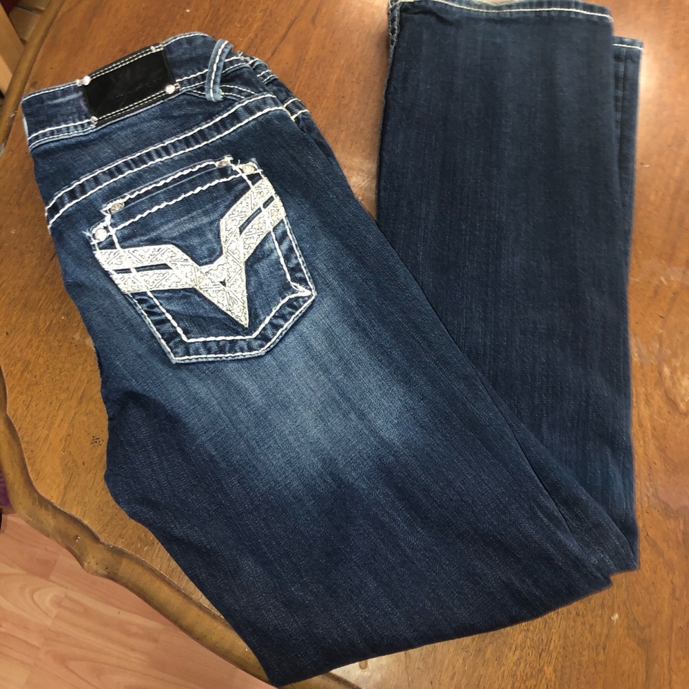 VIGOSS Mid Rise Boot Cut Jeans